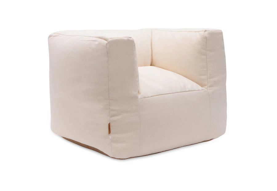 Fauteuil Pouf Enfant Twill Natural - Jollein