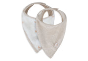 Teddy Bear Bandana Bib (2 Pieces) GOTS - Jollein