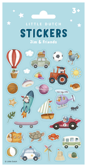 Feuille d'autocollant Jim & Friends - Little Dutch