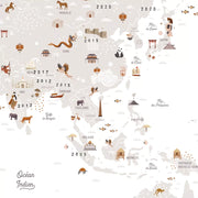 Affiche "Carte du monde" - Les petites dates