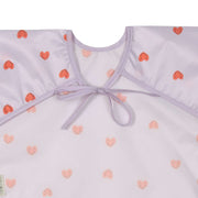 Set of 2 long-sleeved bibs Happy Rascals lavender heart - Lassig 