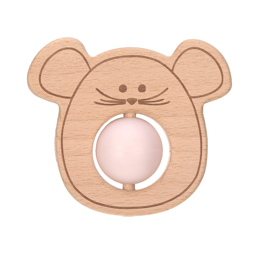Little Chums Mouse Teething Rattle - Lassig 