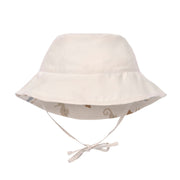 Chapeau anti-UV réversible enfants Animaux de la mer Blanc cassé - Lassig