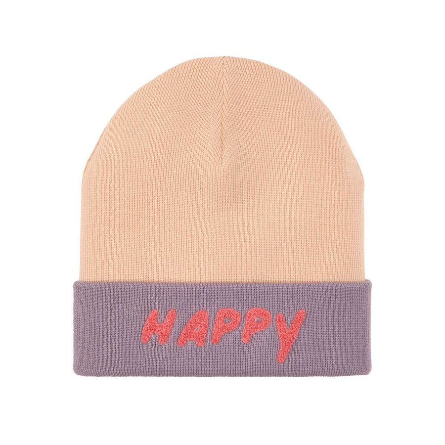 Merino Wool Children's Hat Little Gang Happy Light pink/Lilac - Lassig 