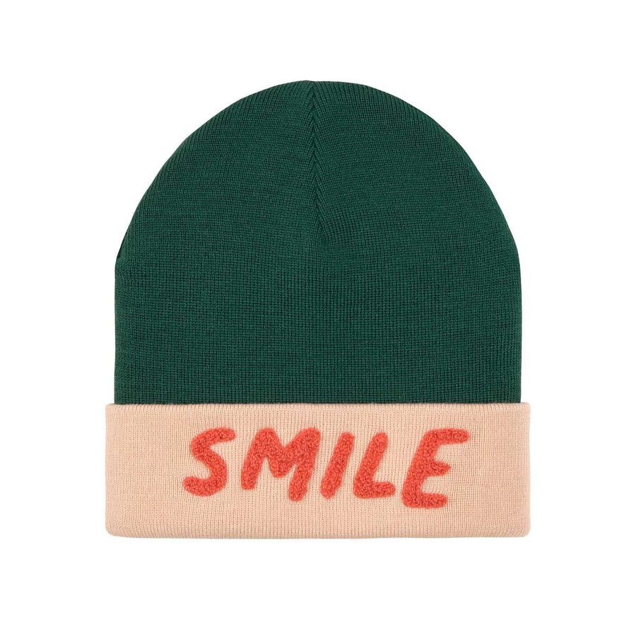 Little Gang Smile Merino Wool Children's Hat Green/Light Pink - Lassig 