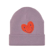 Merino Wool Children's Hat Little Gang Lavender Heart - Lassig 