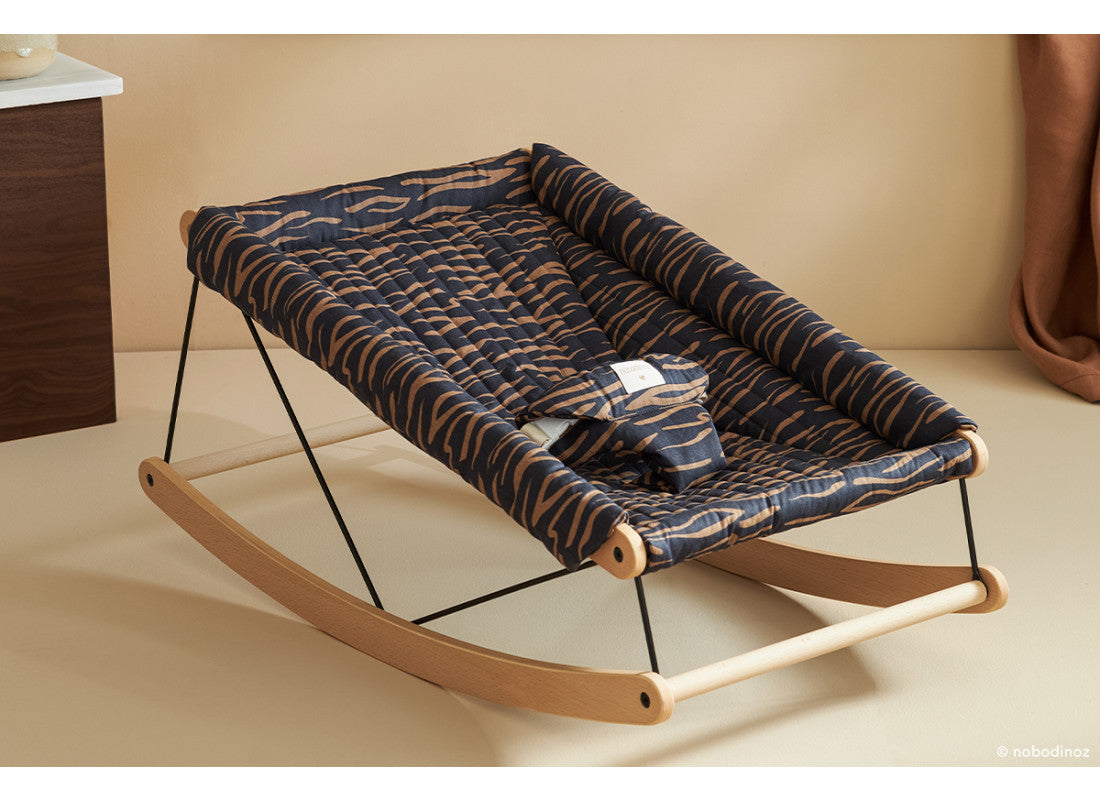 Baby lounger Growing Green | Blue Waves - Nobodinoz 