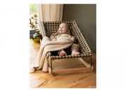 Baby lounger Growing Green | Green checks - Nobodinoz 