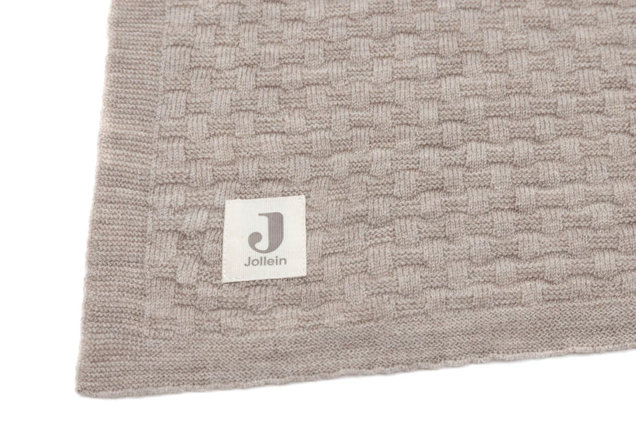 Cradle blanket 75x100cm Weave Knit Merino wool Funghi - Jollein 