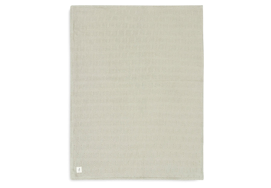 Ledikantdeken 75x100cm Basic Knit Nougat/Fleece - Jollein