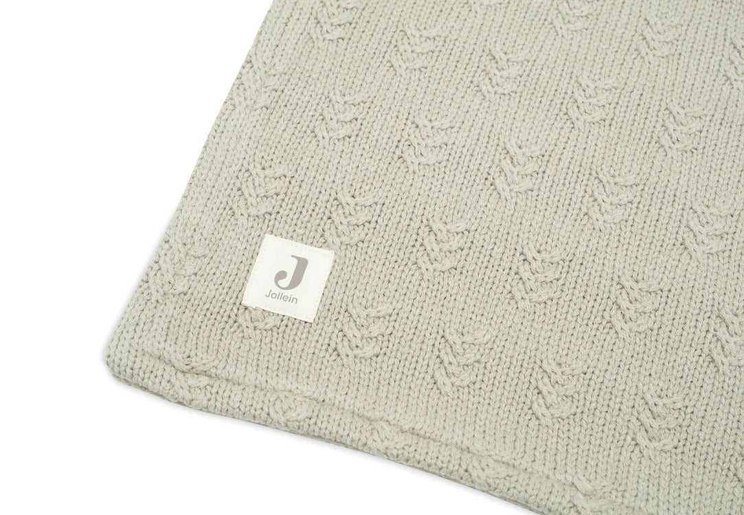 Ledikantdeken 75x100cm Basic Knit Nougat/Fleece - Jollein