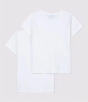 Lot de 2 Tee-shirts manches courtes Blanc en Coton Enfant - Petit Bateau