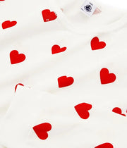 Children's heart-print ribbed pajamas - Petit Bateau