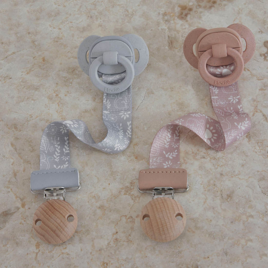 Hazy Jade wooden pacifier clip - Elodie details 