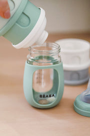 Boîte doseuse de lait 4 compartiments Cotton/Sage green - Beaba