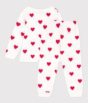 Kinderfleece hartjespyjama - Petit Bateau