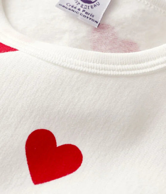 Children's fleece heart pajamas - Petit Bateau