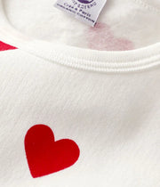 Pyjama coeur en molleton Enfant - Petit Bateau
