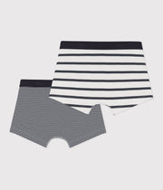 Pack of 2 little boy's cotton boxers - Petit Bateau