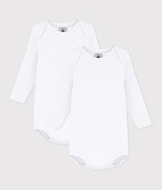 Set van 3 babybody's met lange mouwen Walvissen in katoen - Petit Bateau