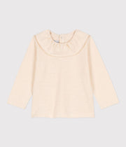 Long-sleeved blouse in Slub Jersey | Avalanche beige - Petit Bateau