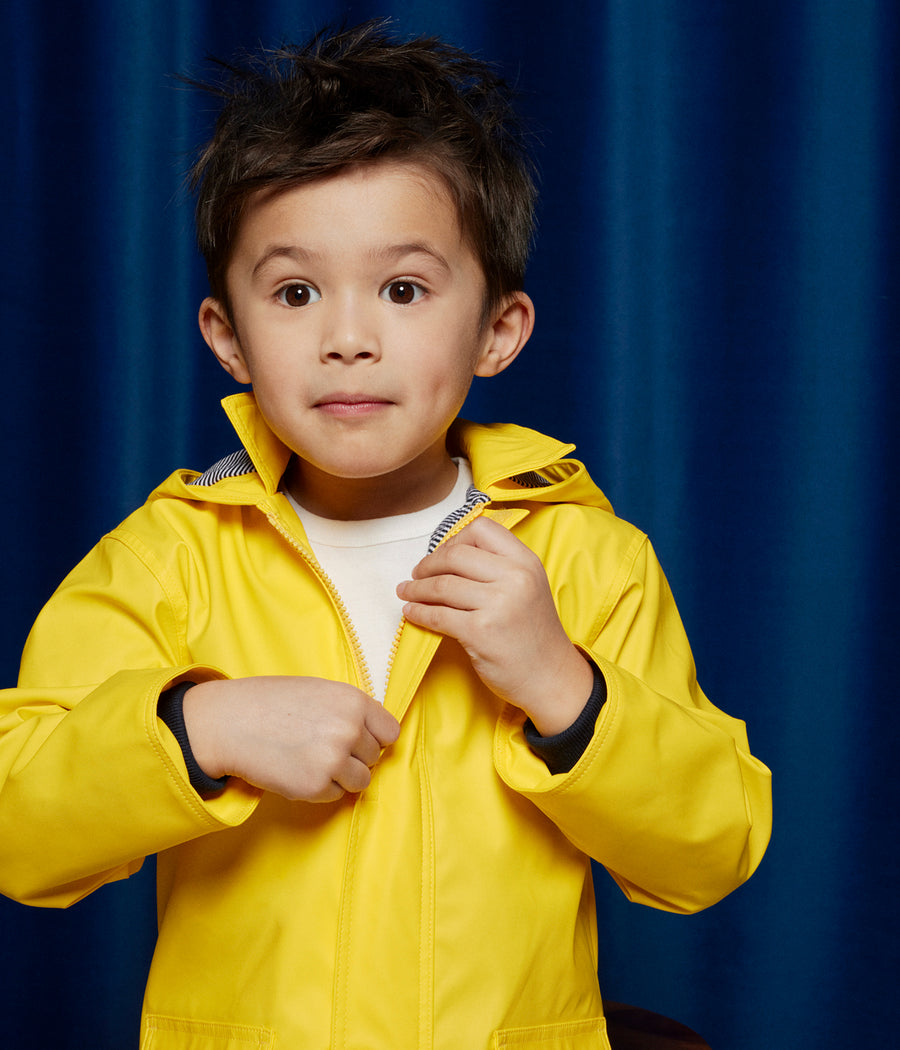 Iconic Raincoat for Children, Girls/Boys, Yellow - Petit Bateau