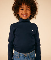 Sous-pull en coton Enfant bleu smoking - Petit Bateau