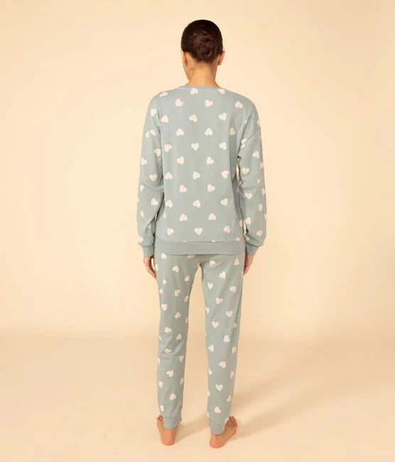 Women's Heart Pajamas in Cotton | Paul/Avalanche - Small Boat