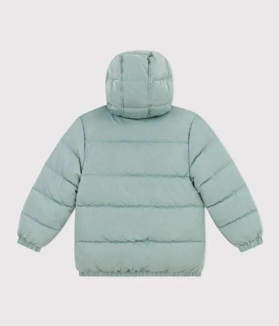 Down jacket with hood Children | Green Paul - Small Boat