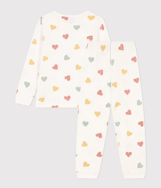 Pyjama coeur petite Fille en velours - Petit Bateau – Comptoir des Kids