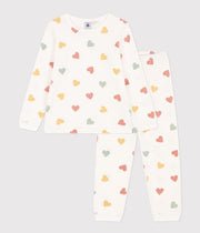 Pyjama coeur petite Fille en velours - Petit Bateau