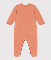 Pyjama bébé en velours | Rose sienna - Petit Bateau