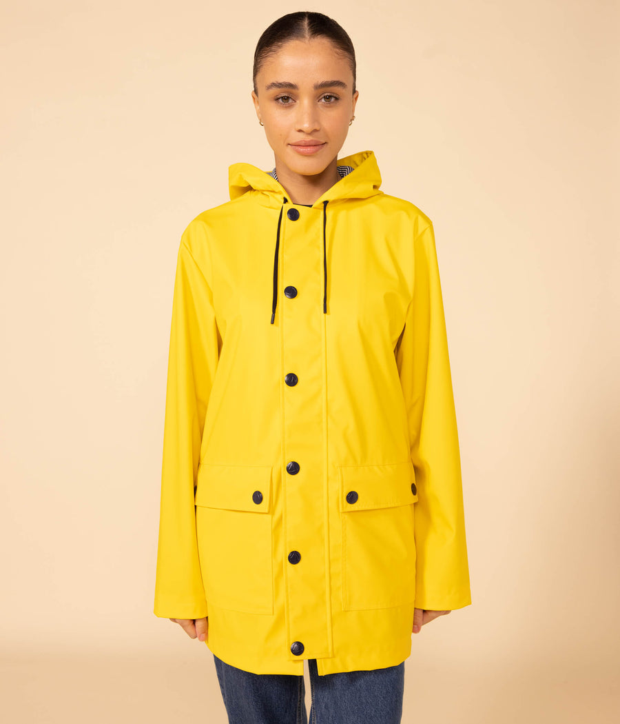 Ciré Iconique en matière recyclée et Coton Bio Femme Jaune - Petit Bateau