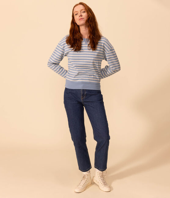 Women's cotton sweatshirt sailor top - Petit Bateau