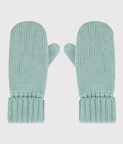 Children's fleece-lined knitted mittens | Green Paul - Small Boat