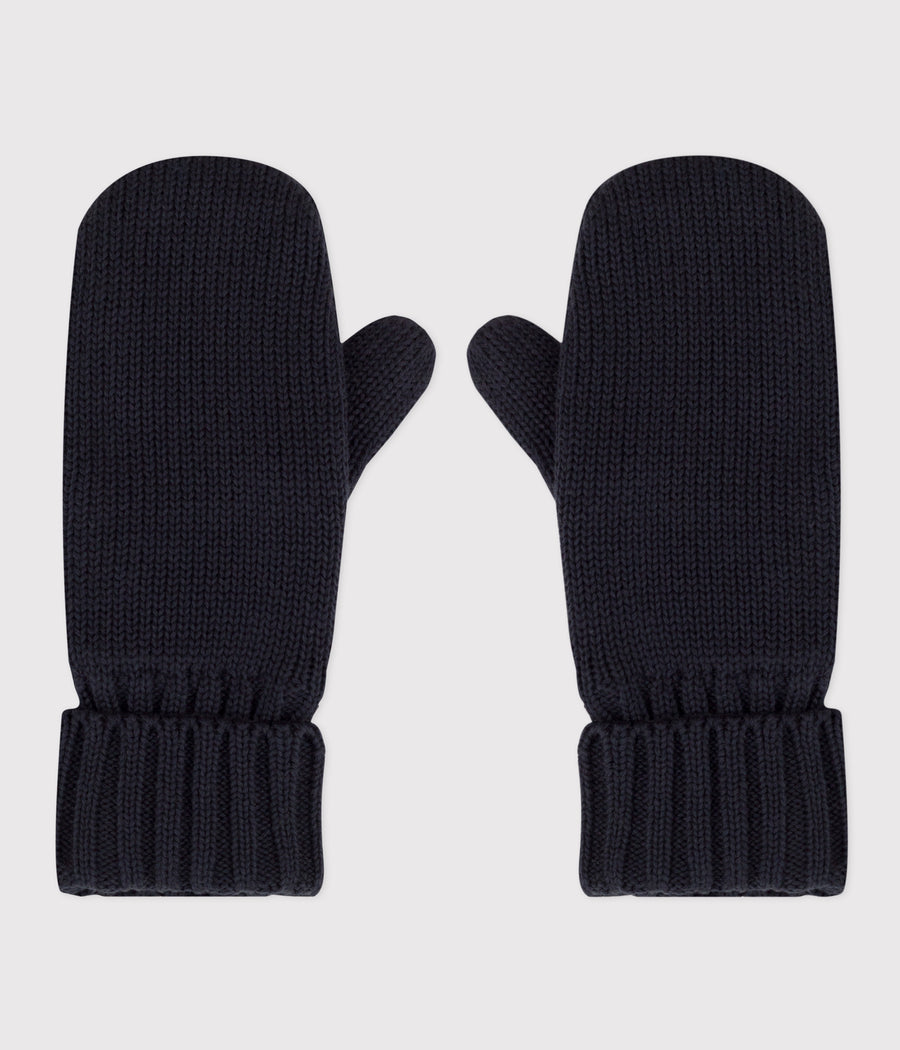 Children's fleece-lined knitted mittens | Green Paul - Small Boat