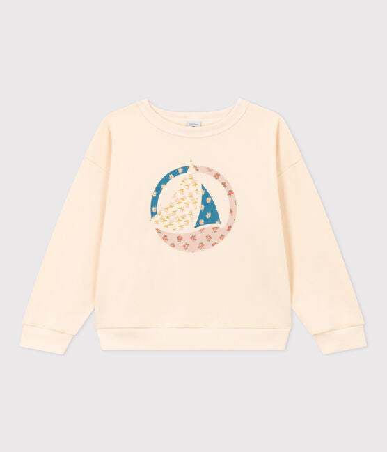 Girls’ fleece sweatshirt | Avalanche beige - Petit Bateau