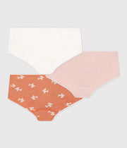Pack of 3 cotton dog shorties for little girls - Petit Bateau