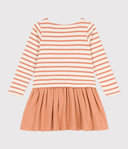 Dress in thick cotton and cotton gauze for girls - Petit Bateau