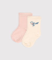 Lot de 2 paires de chaussettes oiseau bébé - Petit Bateau