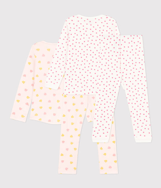 Lot de 2 pyjamas Panthère et Pois en Coton petite fille - Petit Bateau