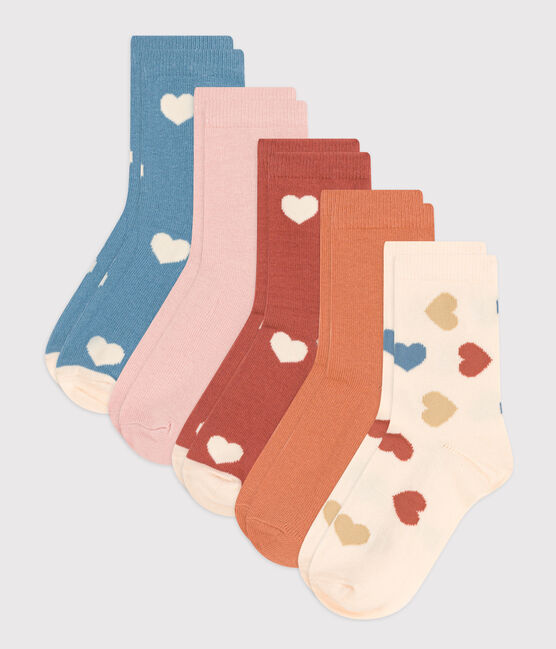 Lot de 5 paires de chaussettes coeurs Enfant garçon-fille - Petit Bate –  Comptoir des Kids