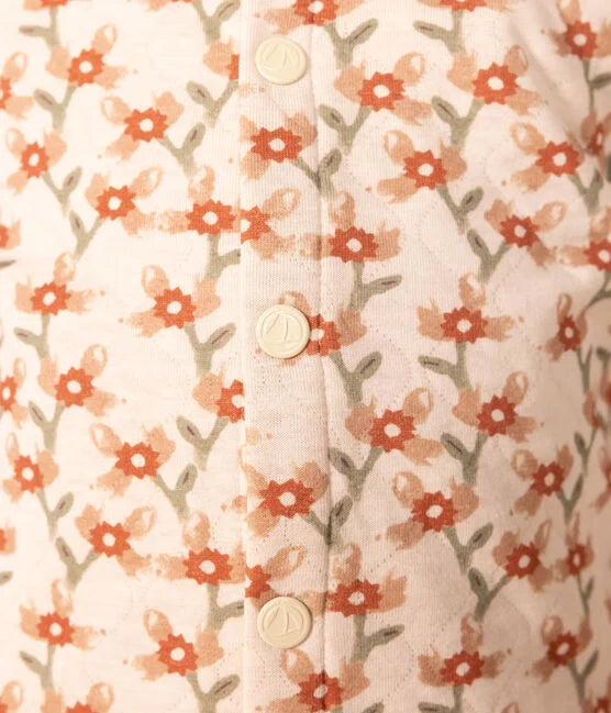 Printed quilted tubular cardigan for girls - Petit Bateau