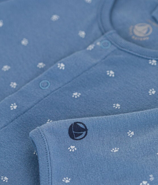 Pyjama bébé en Coton Bleu motifs pattes de chien - Petit Bateau