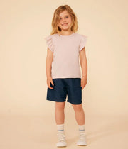 Tee-shirt en Coton Enfant Fille Rose - Petit Bateau