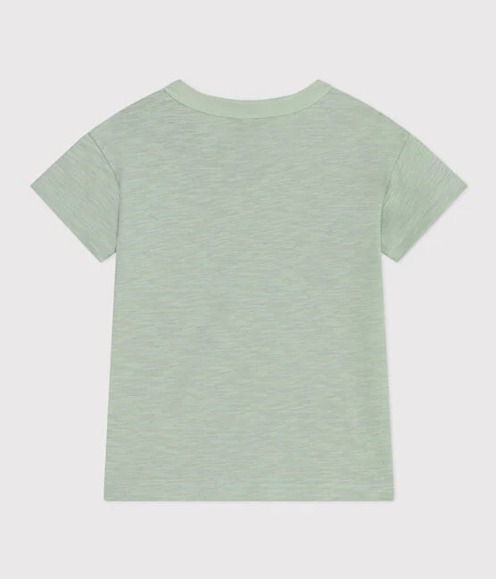 Tee-shirt en jersey flammé Enfant Vert - Petit Bateau