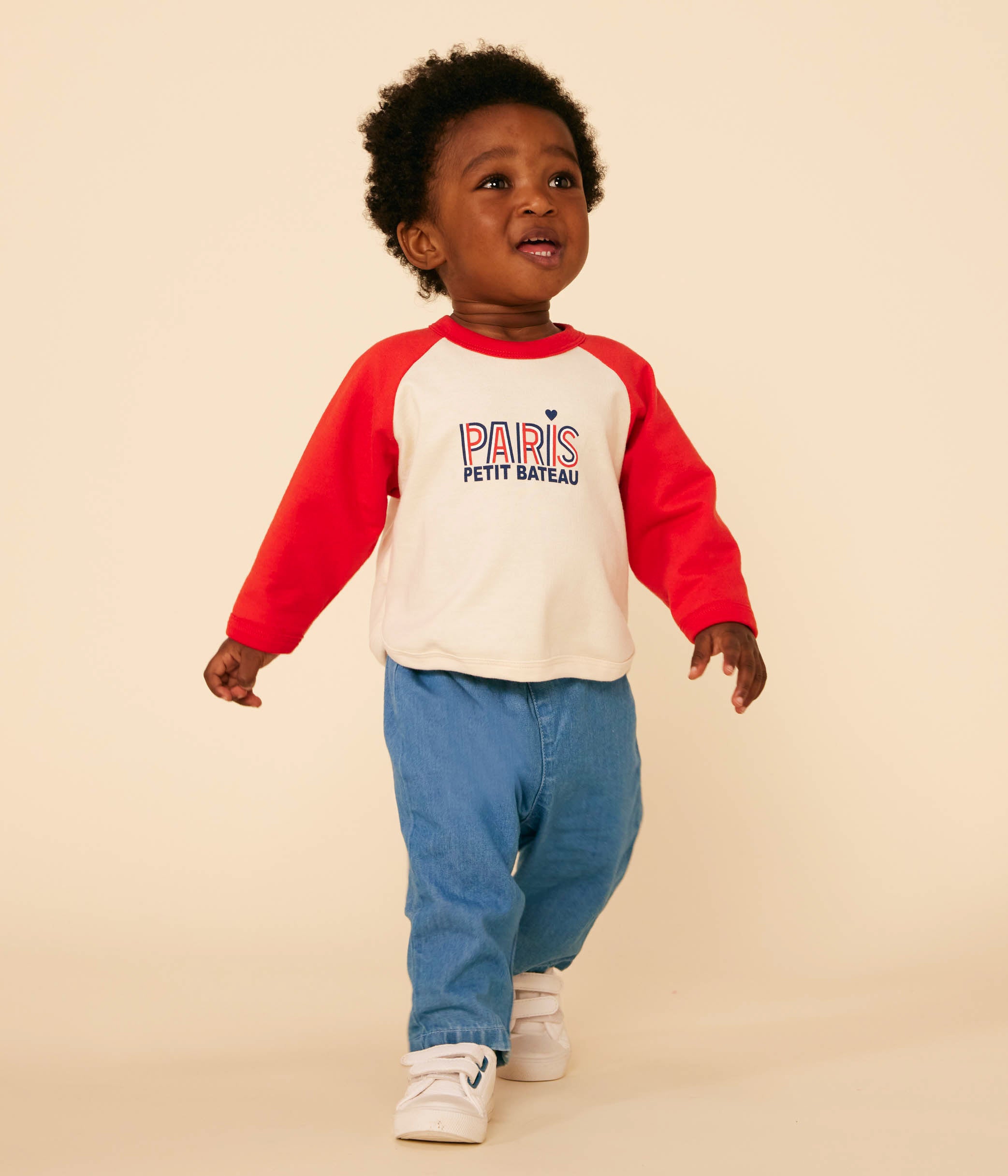 Babyfleecebroek | Zoute roos - Petit Bateau