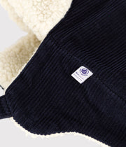 Striped baby balaclava | Smoking Blue/Avalanche - Small Boat