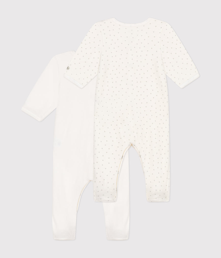 Set van 2 babypyjama's van biokatoen - Petit Bateau