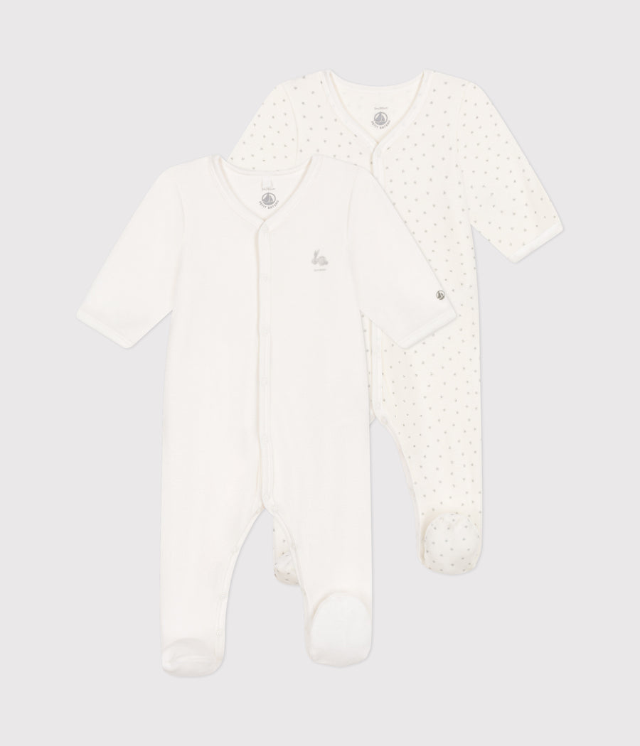 Set van 2 babypyjama's van biokatoen - Petit Bateau